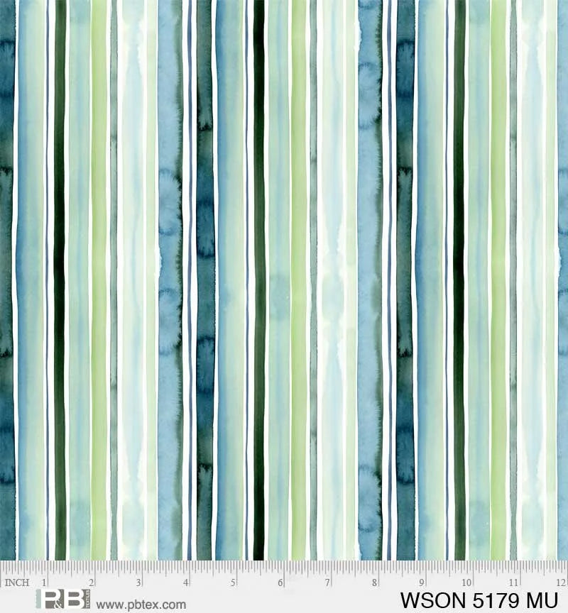 Whisper Song quilting fabric 05179 MU in green and aqua palette with ivory and white accents