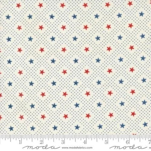 Patriotic quilting fabric 14982 11 in ivory and white palette