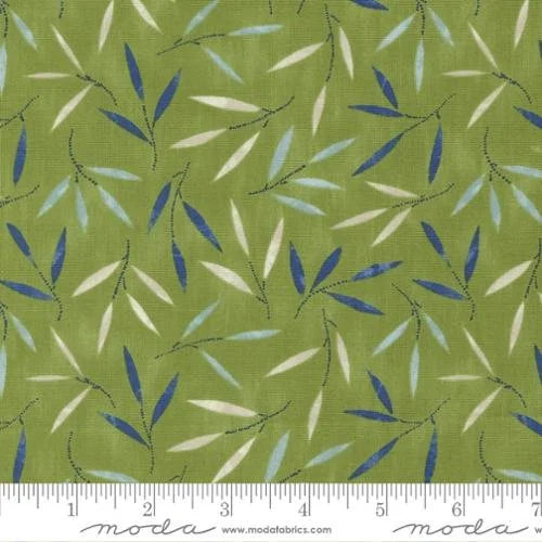 Collage quilting fabric 16953 14 in yellow and green palette