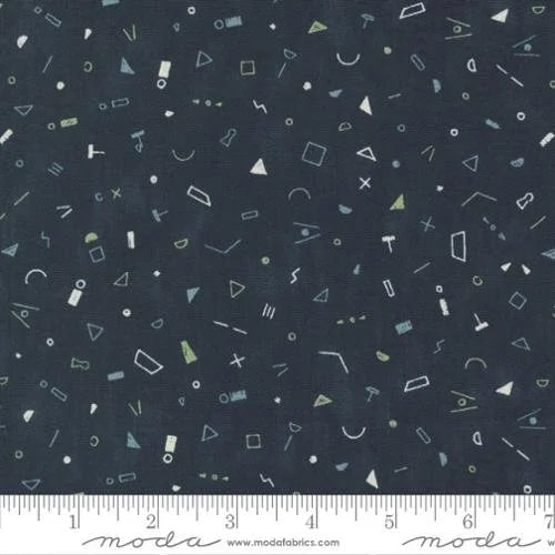 Collage quilting fabric 16954 20 in navy palette