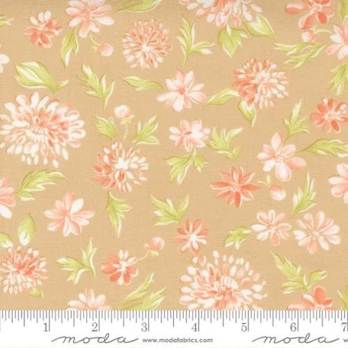 Cinnamon And Cream quilting fabric 20451 15 in gold and peach palette with cream and yellow accents