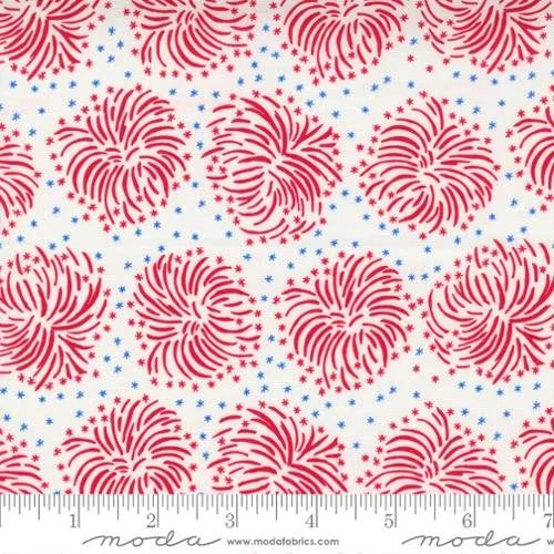 Patriotic quilting fabric 20761 11 in pink and white palette