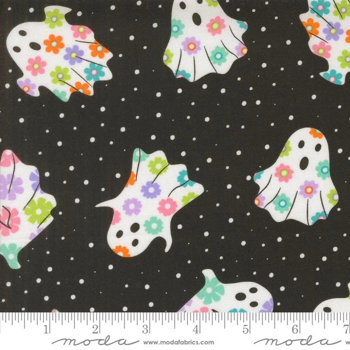 Fab-boo-lous quilting fabric 22480 23 in brown and charcoal palette with ivory and white accents