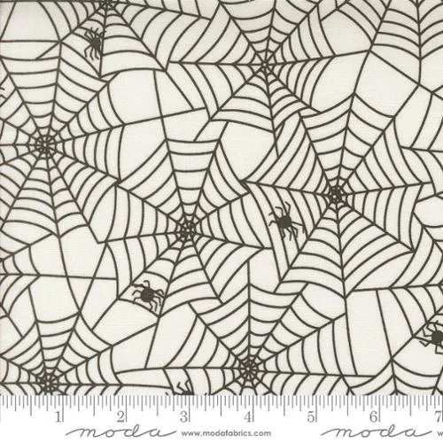 Fab-boo-lous quilting fabric 22484 11 in ivory and white palette with gray and tan accents