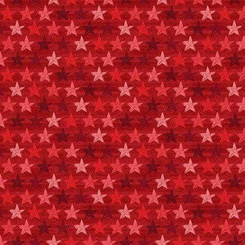 Patriotic quilting fabric 2620 88 in red and burgundy palette