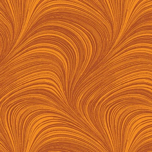 Wave Texture quilting fabric 2966 38 in orange and gold palette