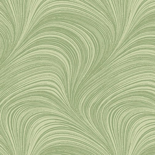 Wave Texture quilting fabric 2966-42 in green palette