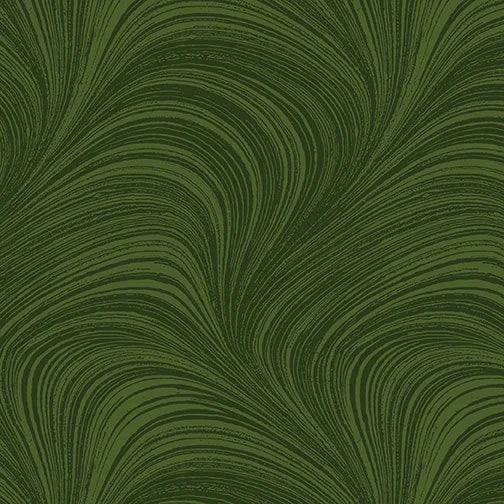 Wave Texture quilting fabric 2966 45 in forest green palette