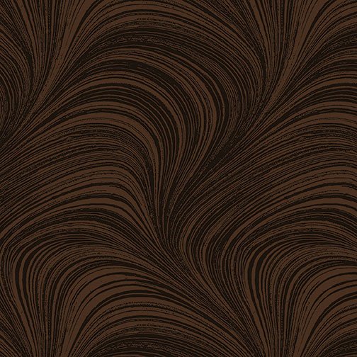 Wave Texture quilting fabric 2966-77 in black and rust palette