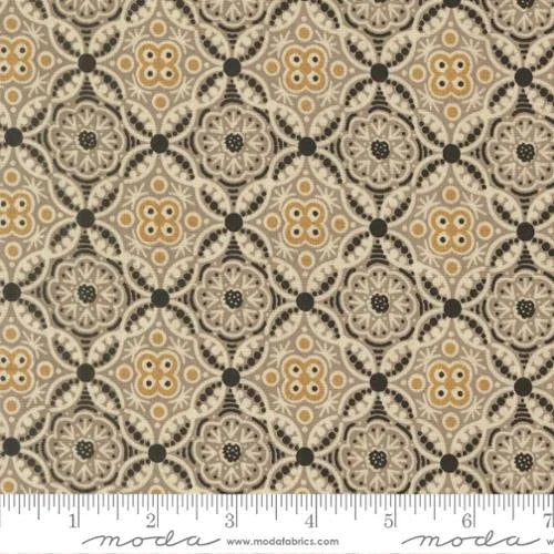 Posh quilting fabric 30772 15 in gold and tan palette with brown and cream accents