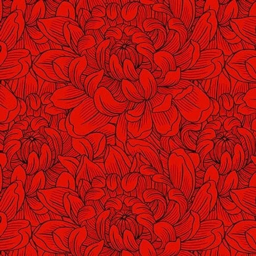 Scarlet Days And Nights quilting fabric 3299 88 in red and burgundy palette