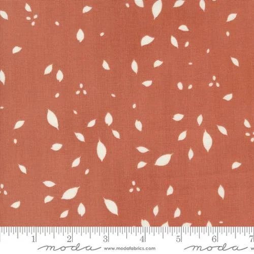 Melrose quilting fabric 33785 19 in red and peach palette with orange and pink accents