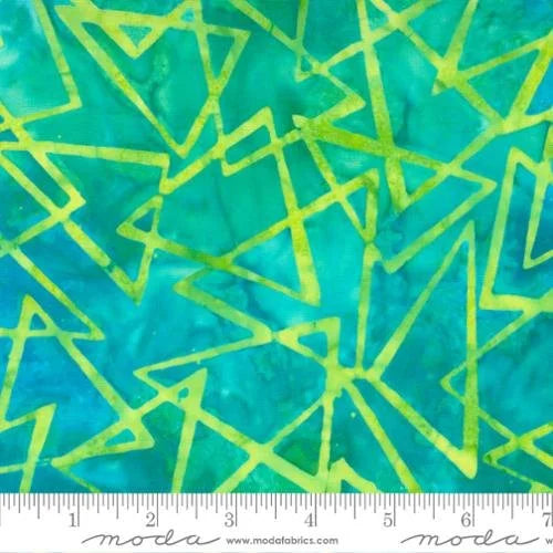 Batiks quilting fabric 4366 26 in aqua and green palette