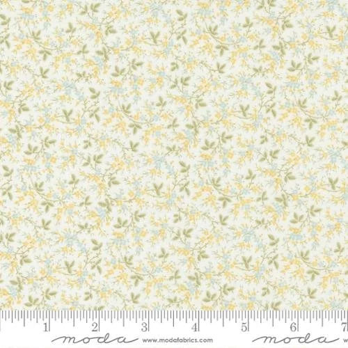 Honeybloom quilting fabric 44344 11 in cream and white palette with ivory accents
