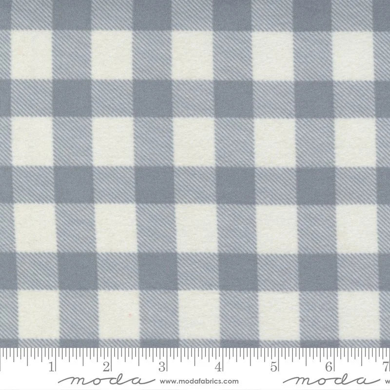 Yuletide Gatherings Flannels flannel 49144 28F in ivory and blue palette with white and gray accents