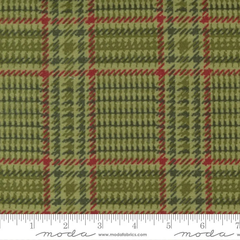 Yuletide Gatherings Flannels flannel 49147 13F in yellow and brown palette with rust accents