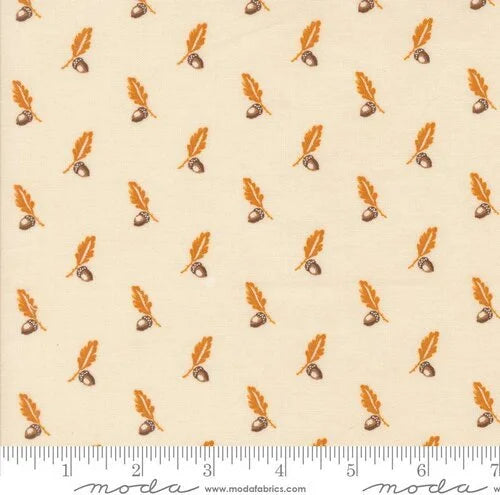 Pumpkin Spice Gatherings quilting fabric 49291 12 in cream and gold palette