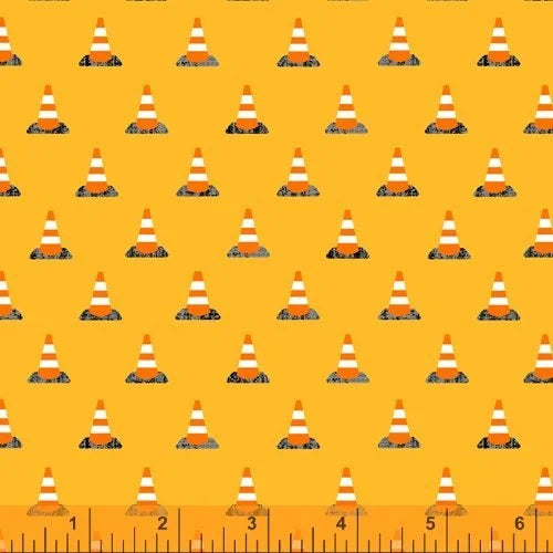 Work Zone quilting fabric 52268-6 in gold palette