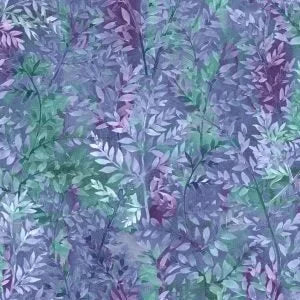 Mystic Nature Ii quilting fabric 5964902 Blue in blue and aqua palette with purple accents