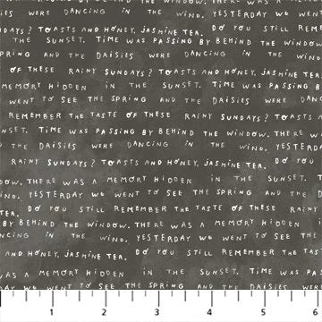 Memories quilting fabric 90392 95 in brown and gray palette with charcoal accents