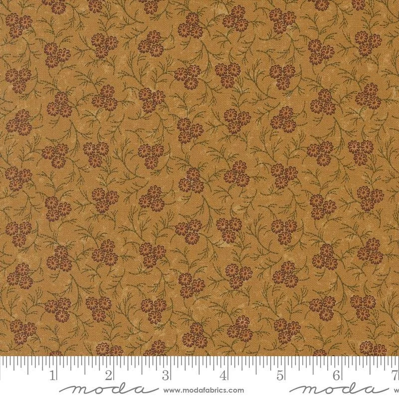 Chickadee Landing quilting fabric 9741 12 in gold and rust palette