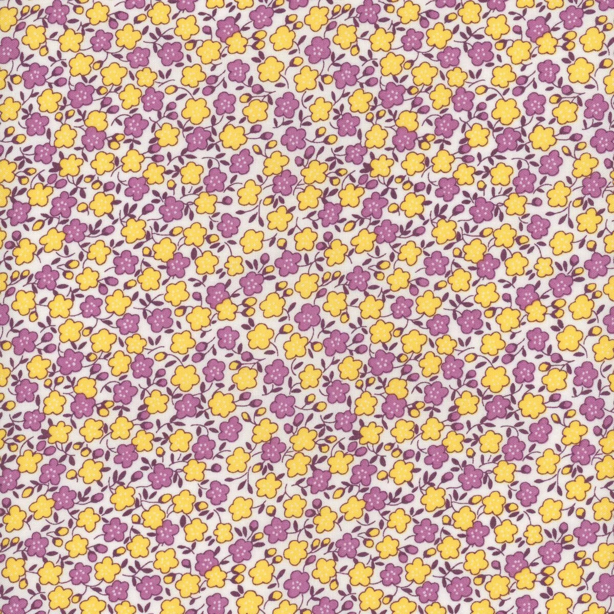 1930s quilting fabric C13865 in gold and pink palette with mauve and cream accents