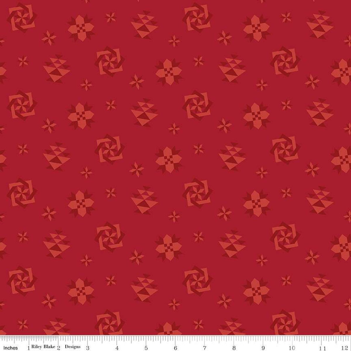 Spring Barn Quilts quilting fabric C14332 Red in red palette