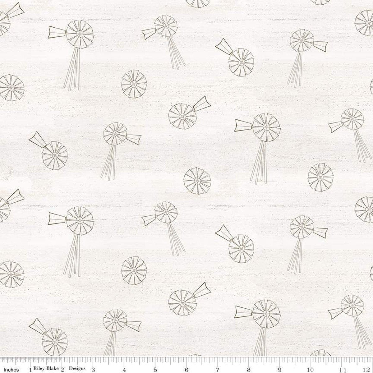Spring Barn Quilts quilting fabric C14333 Parchment in white and ivory palette