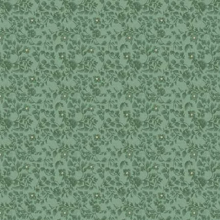 Fleur quilting fabric CD1741 in green palette