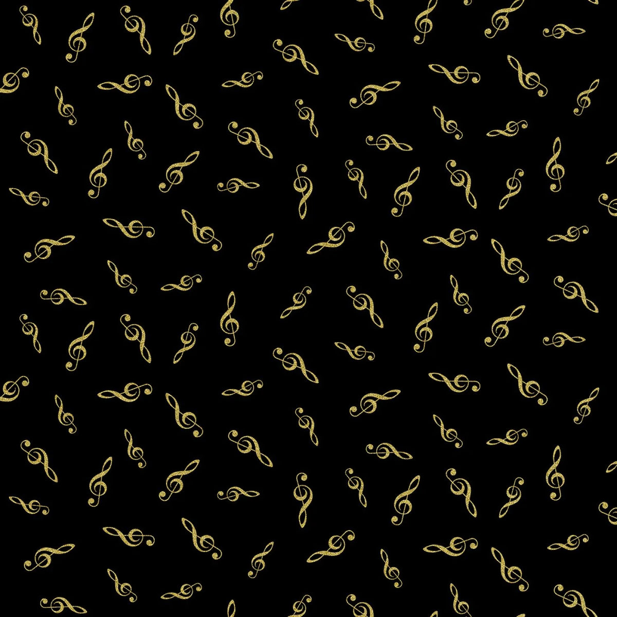 Music quilting fabric CM1478 in black and brown palette