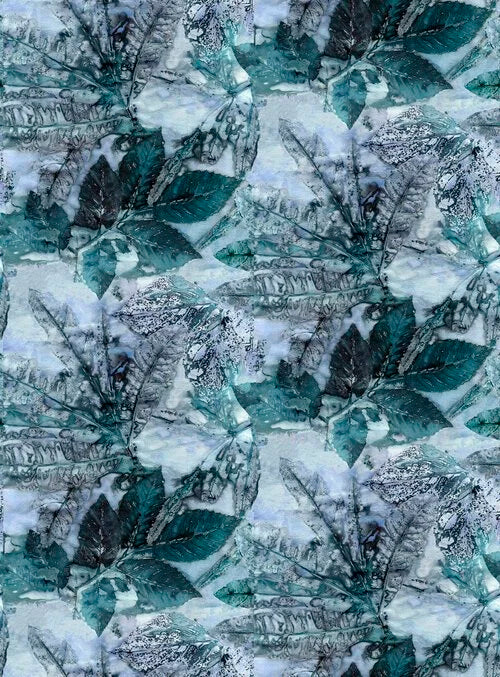 Katrinka quilting fabric PWKA010.Carolina in blue and aqua palette with navy accents