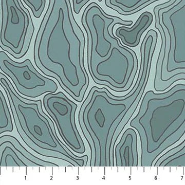 Green World quilting fabric RC90887-61 in aqua palette