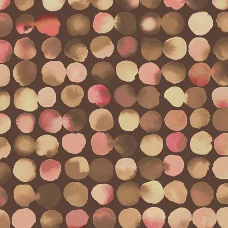 Serene Nature quilting fabric 05101 in rust and gold palette with peach and orange accents