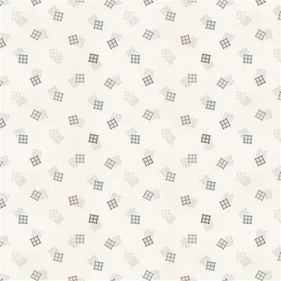 Perspective quilting fabric Y4002-55 in white and ivory palette