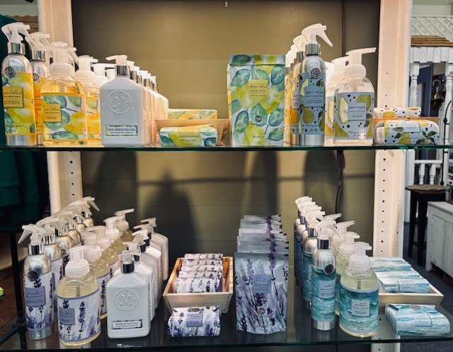 Lavender and rosemary soaps and body products